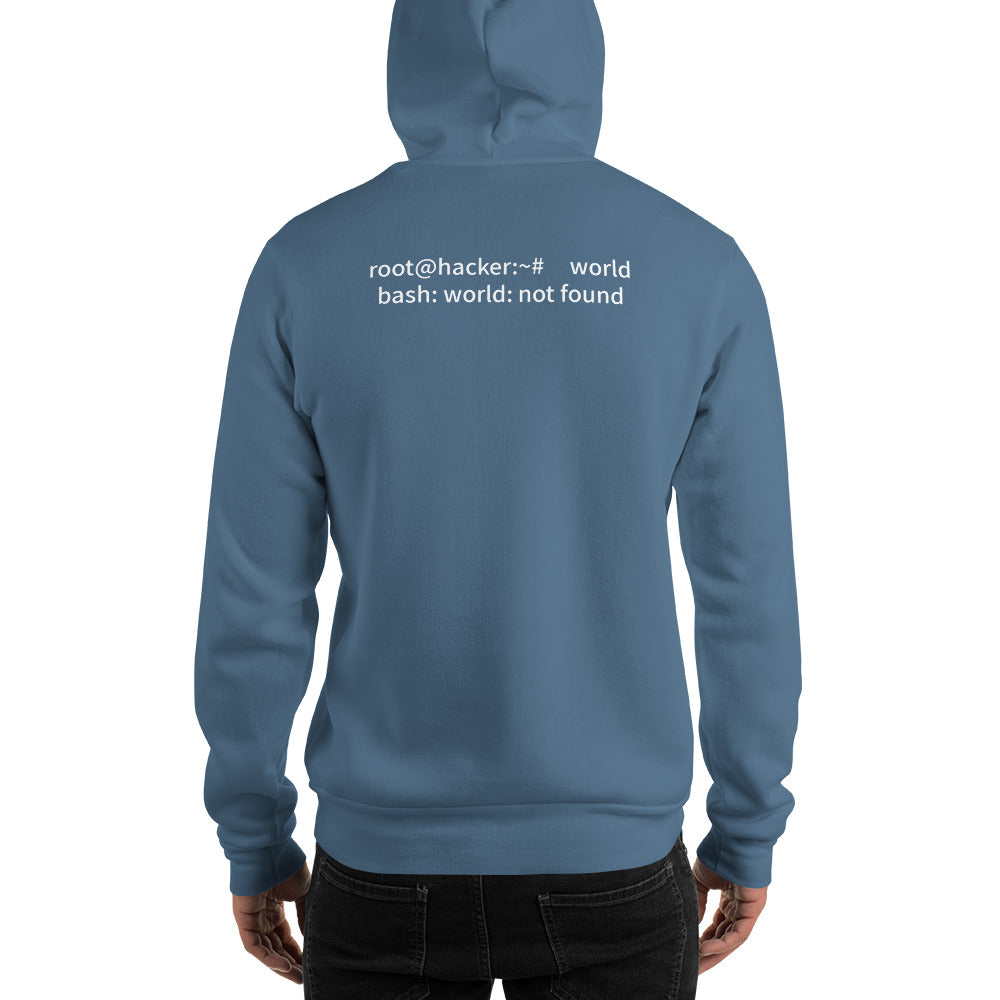 Linux Tweaks - world not found - Unisex Hoodie (with back design) by DarkByteGear