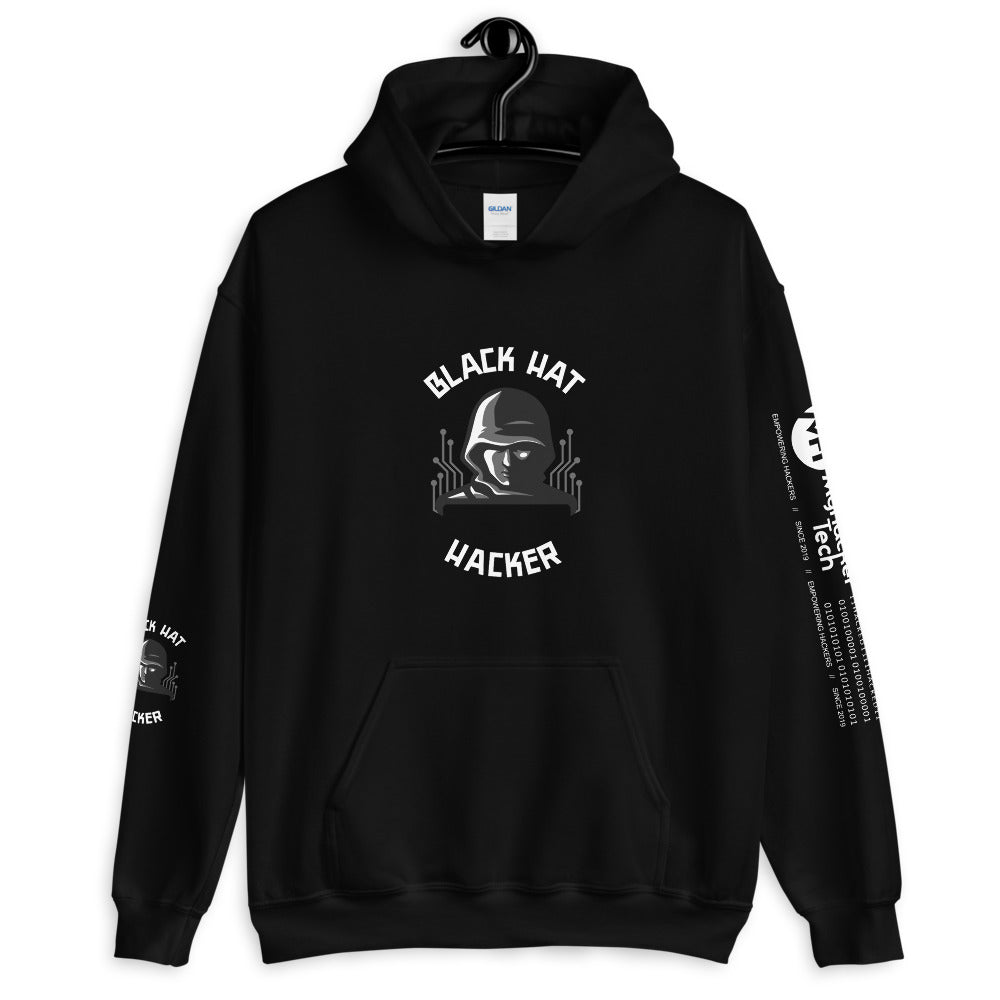 Black Hat Hacker - Unisex Hoodie (print on all sides) by DarkByteGear