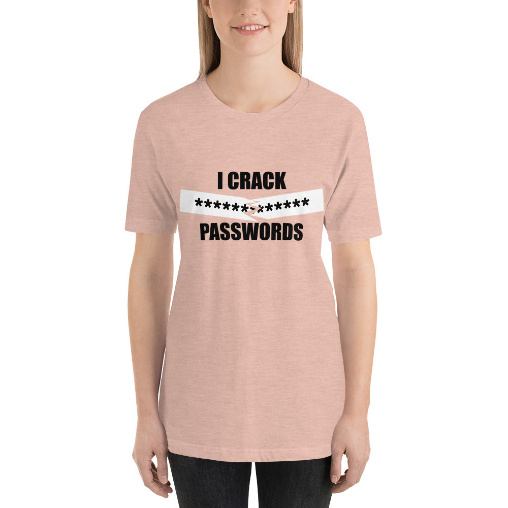 I crack passwords - Short-Sleeve Unisex T-Shirt (black) by DarkByteGear