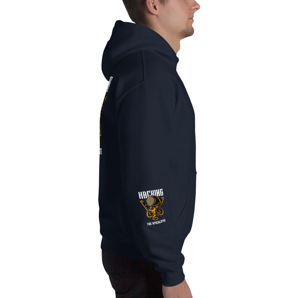 Hacking the apocalypse - Unisex Hoodie (with all sides design) by DarkByteGear