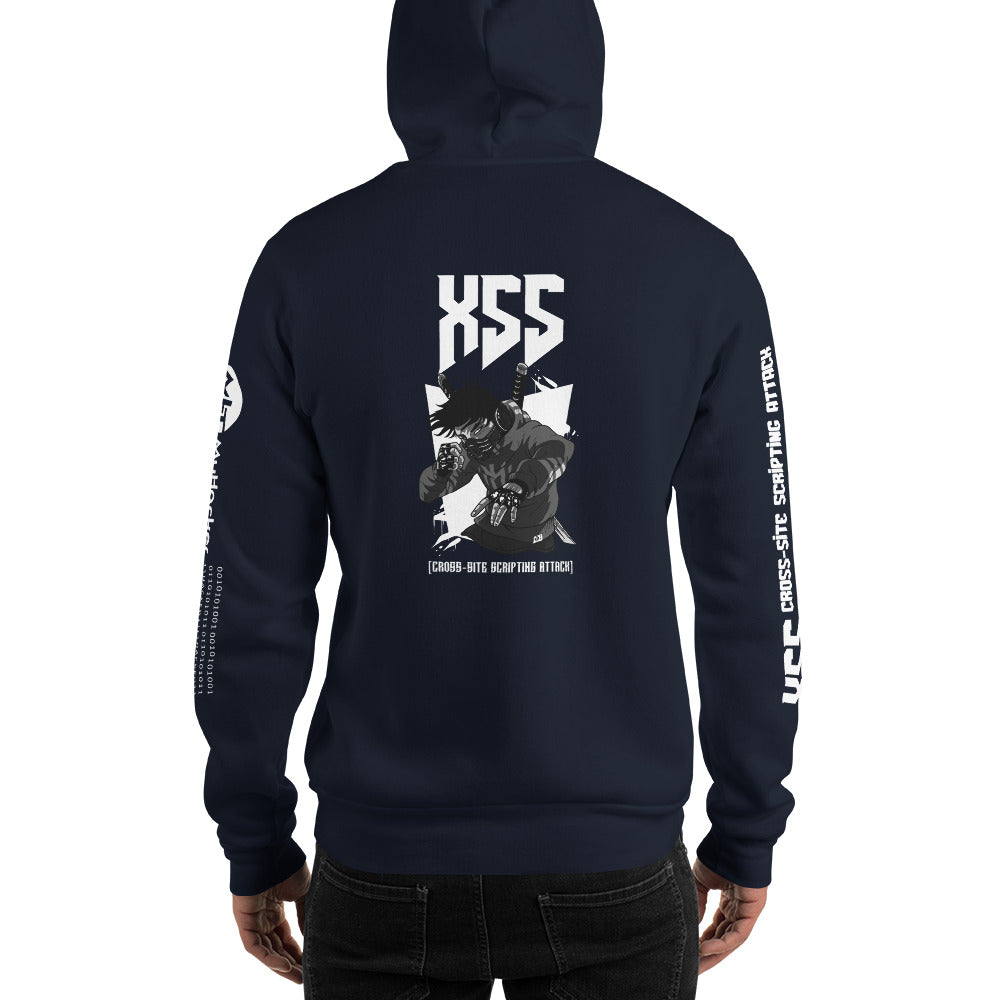 XSS cross-site scripting attack - Unisex Hoodie by DarkByteGear