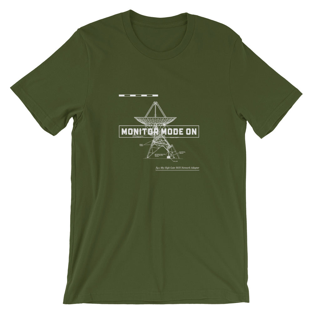 Monitor mode ON - Short-Sleeve Unisex T-Shirt by DarkByteGear