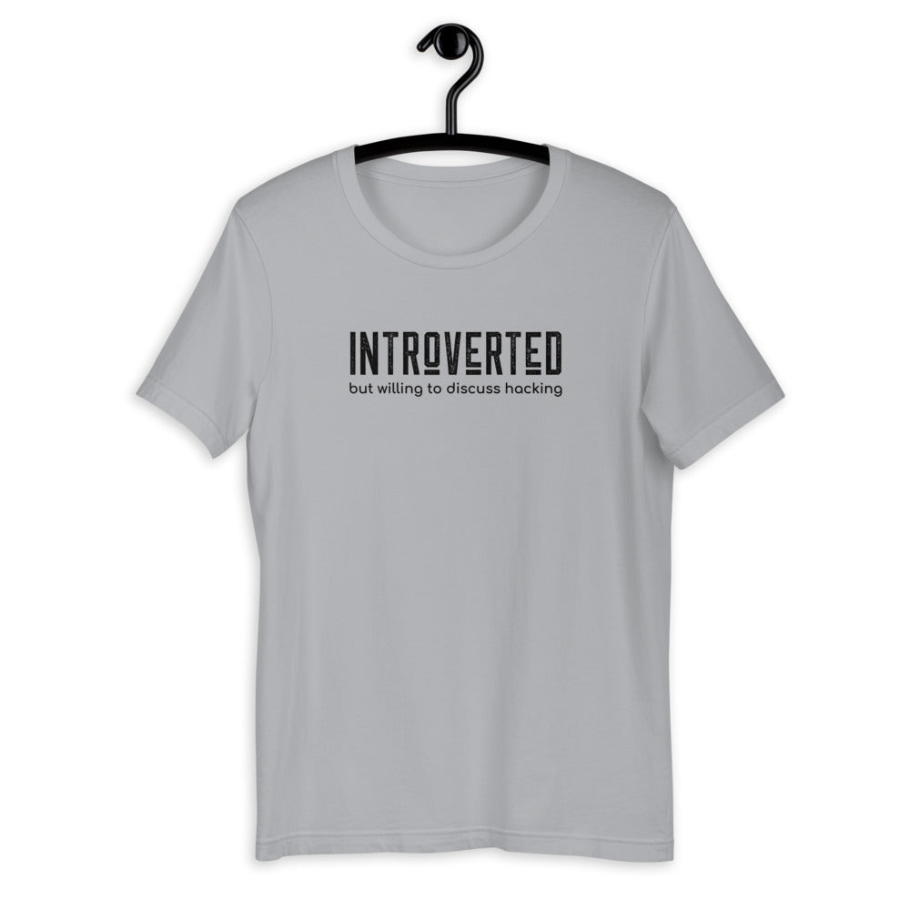 Introverted but willing to discuss hacking - Short-Sleeve Unisex T-Shirt by DarkByteGear