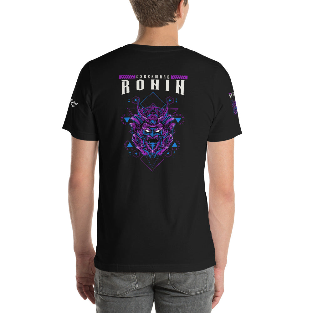 CyberWare Ronin - Short-Sleeve Unisex T-Shirt (all sides print) by DarkByteGear