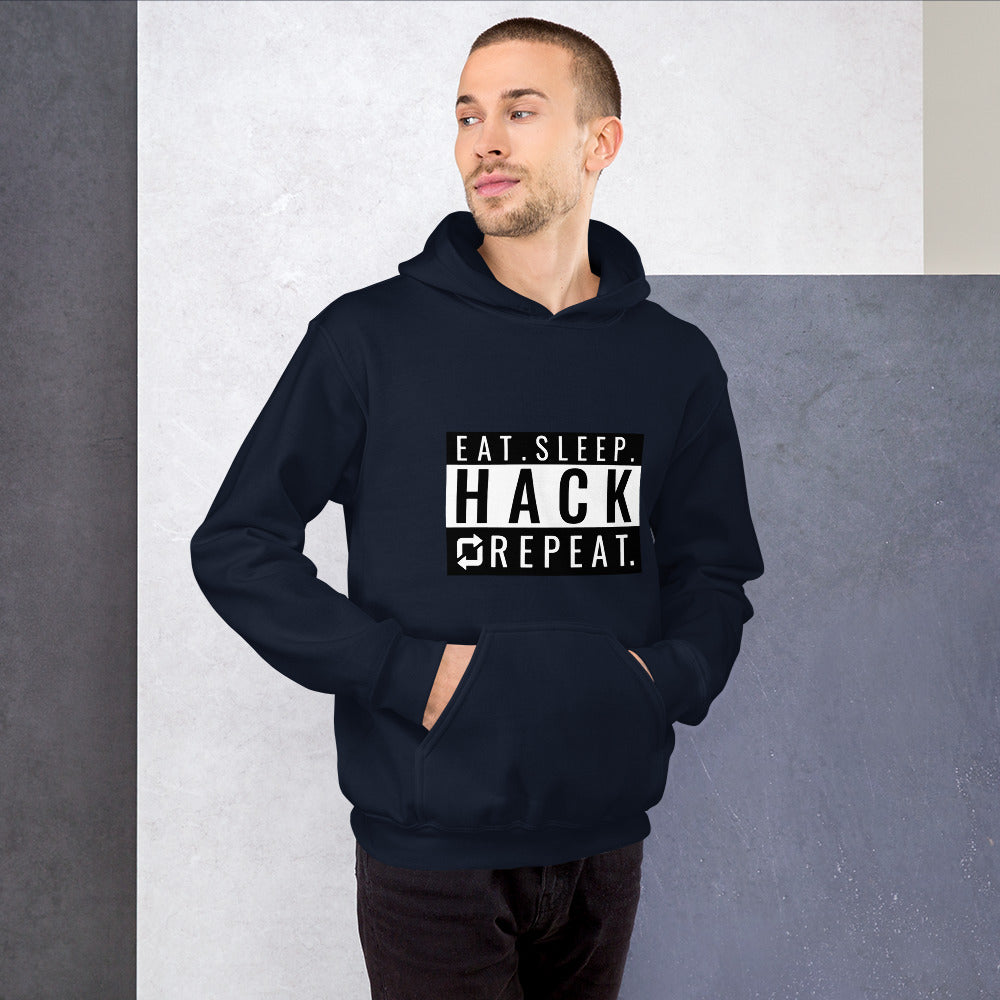 Eat Sleep Hack Repeat - Unisex Hoodie by DarkByteGear