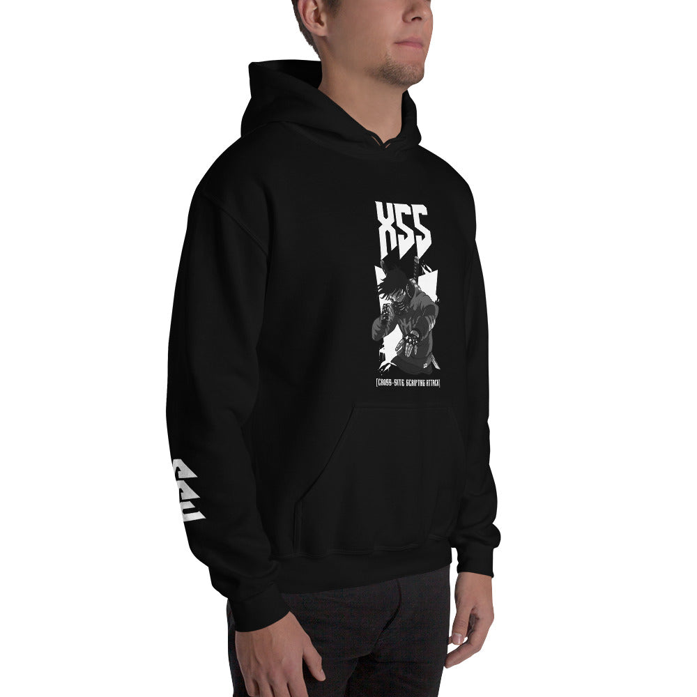 XSS cross-site scripting attack - Unisex Hoodie by DarkByteGear