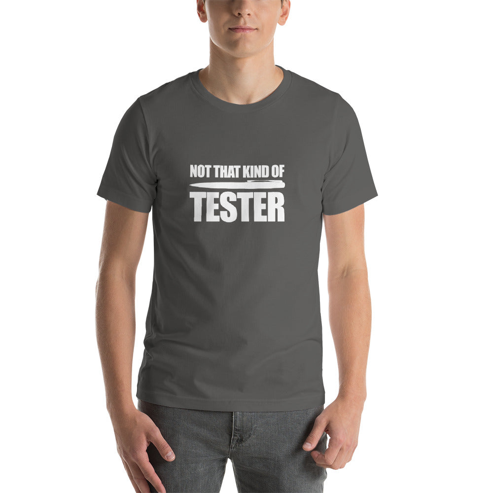 Not that kind of pen tester - Short-Sleeve Unisex T-Shirt (white text) by DarkByteGear