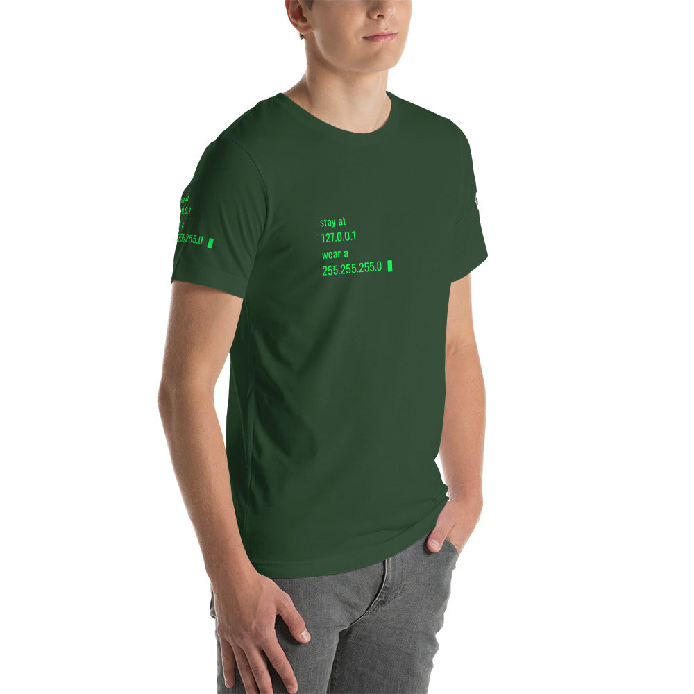 stay at at home, wear a mask - Short-Sleeve Unisex T-Shirt by DarkByteGear