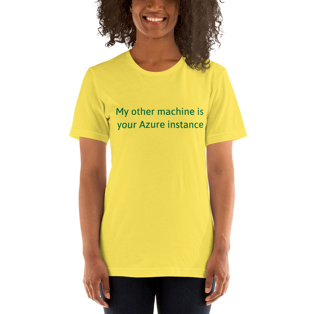 My other machine - Short-Sleeve Unisex T-Shirt (green text) by DarkByteGear
