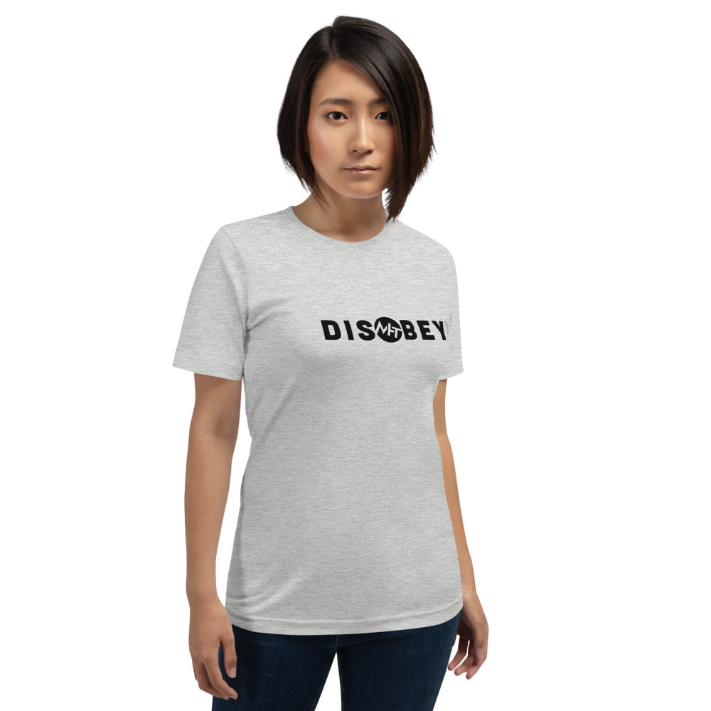 Disobey - Short-Sleeve Unisex T-Shirt (black text) by DarkByteGear