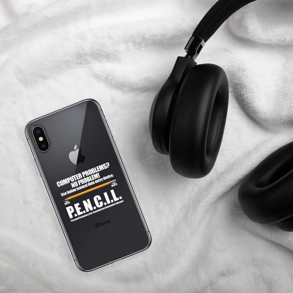 P.E.N.C.I.L. - iPhone Case (white text) by DarkByteGear