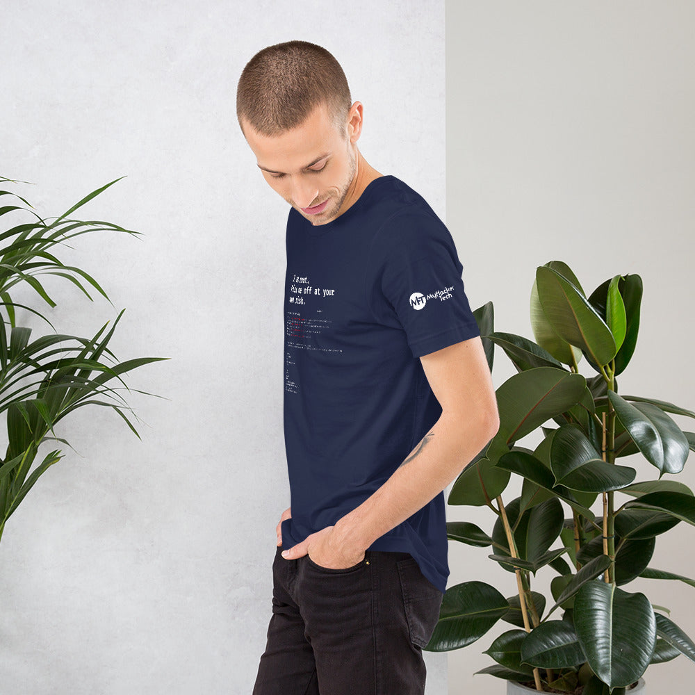 I am root. Piss me off at your own risk -Short-Sleeve Unisex T-Shirt by DarkByteGear