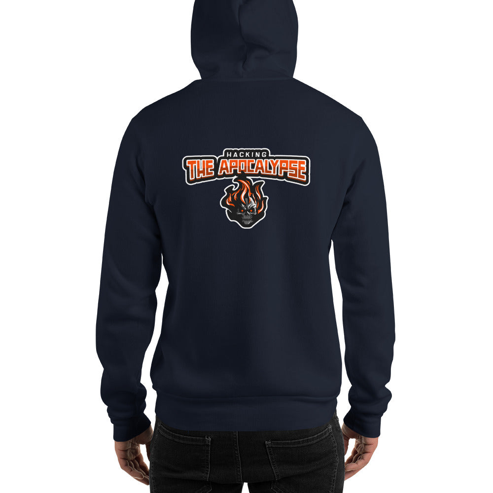 Hacking the apocalypse v1 - Unisex Hoodie (with back design) by DarkByteGear