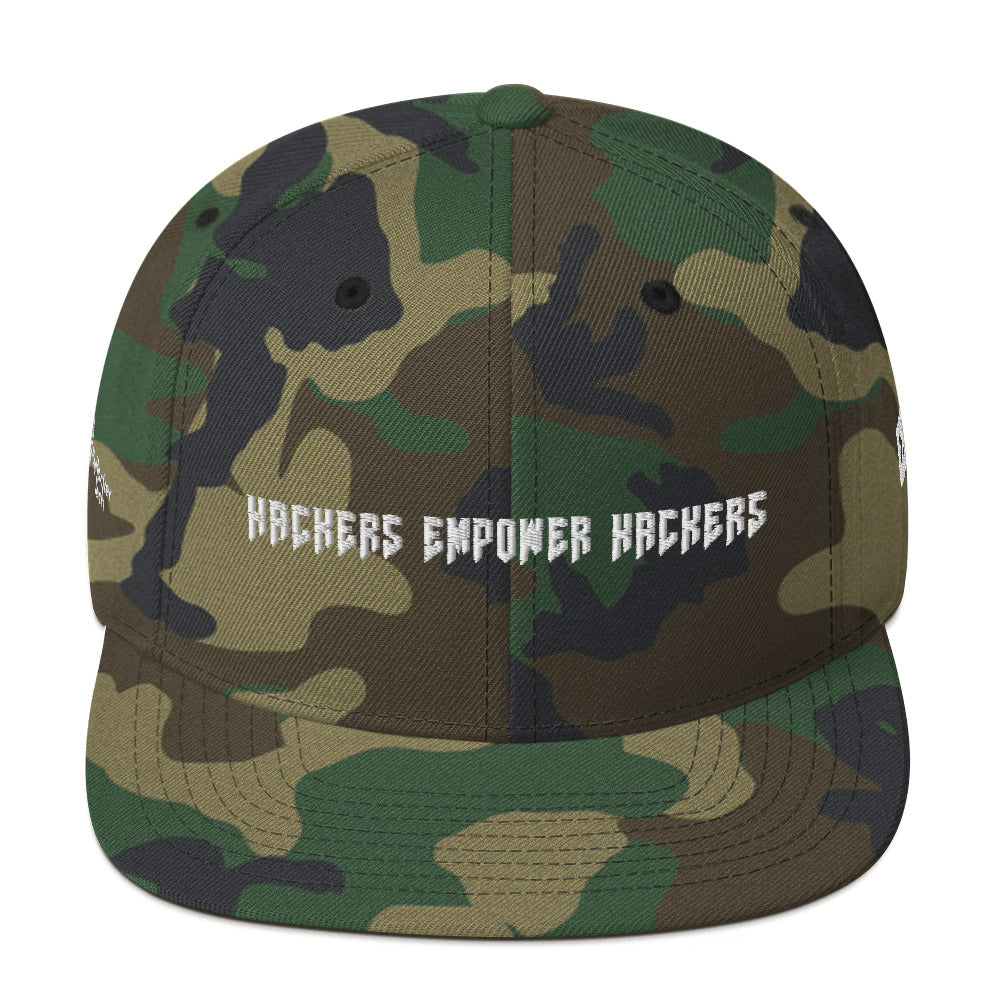 Hackers empower hackers - Snapback Hat by DarkByteGear