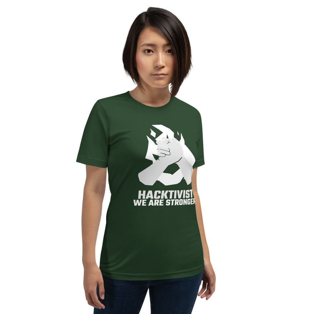 Hacktivist - Short-Sleeve Unisex T-Shirt (white text) by DarkByteGear