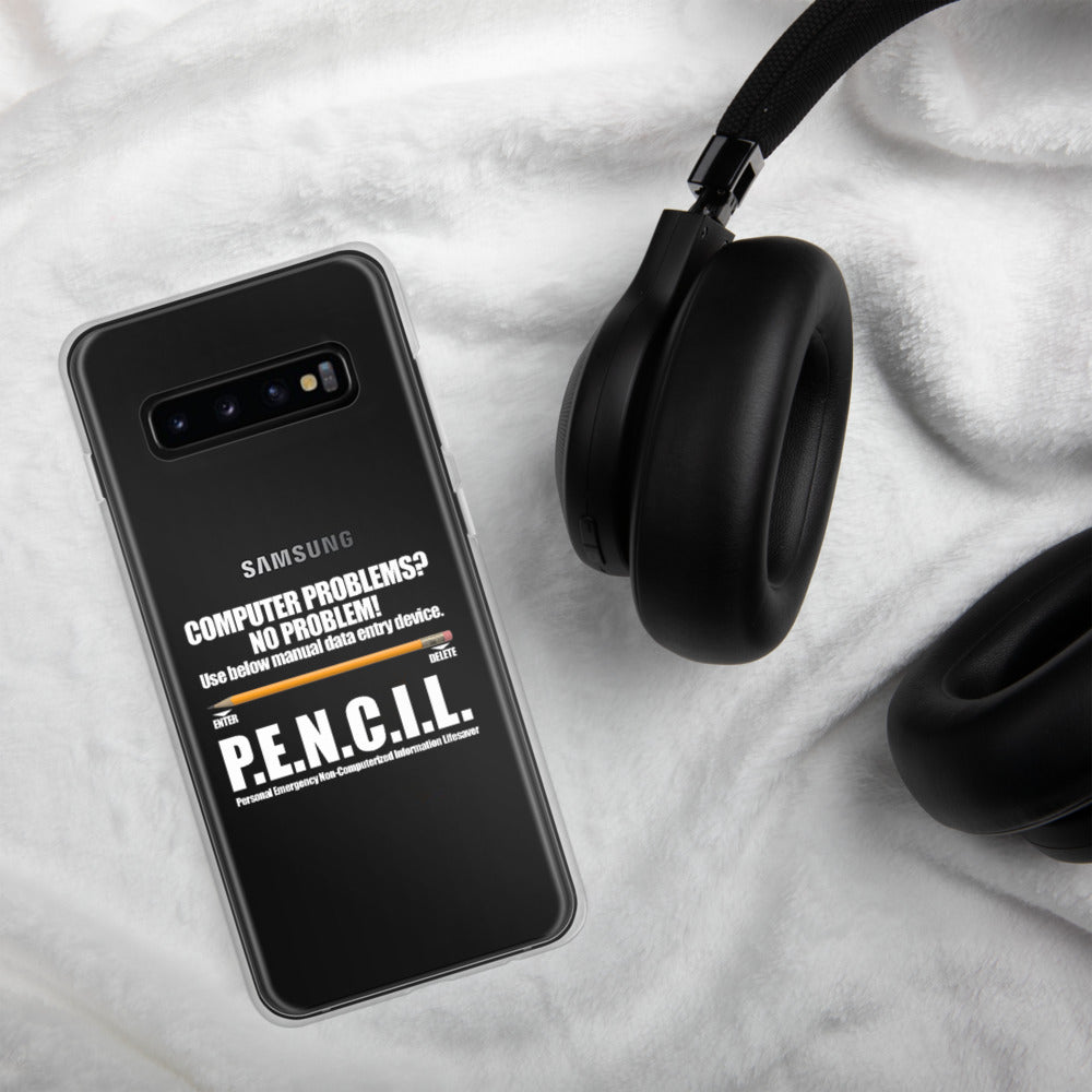 P.E.N.C.I.L. - Samsung Case (white text) by DarkByteGear