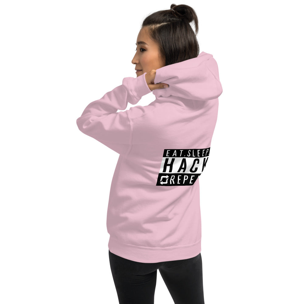 Eat Sleep Hack Repeat - Unisex Hoodie (black) by DarkByteGear