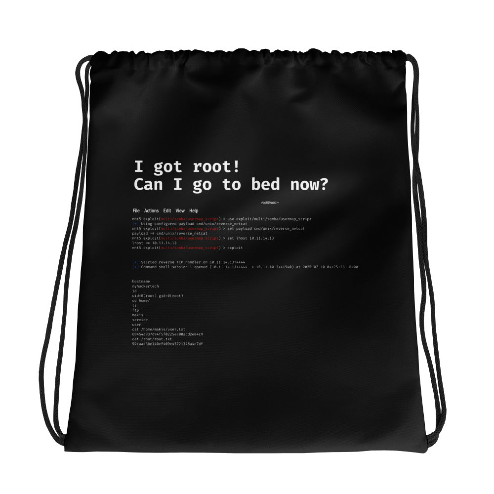 I got root! Can I go to bed now? - Drawstring bag by DarkByteGear