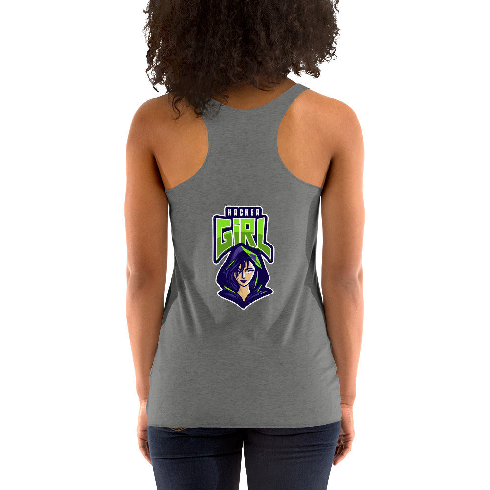 Hackergirl v.1 - Women's Racerback Tank by DarkByteGear