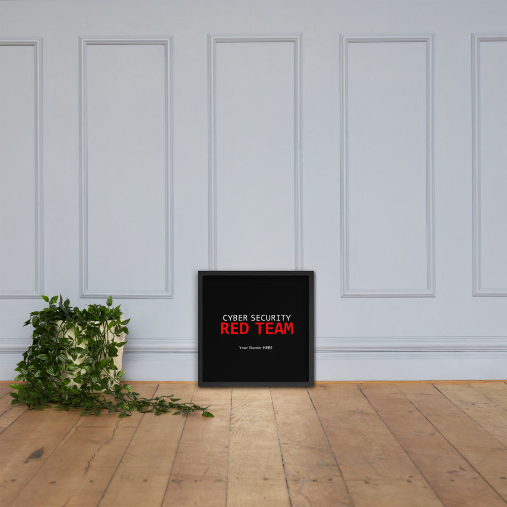 Custom Cyber Security Red team - Framed poster by DarkByteGear