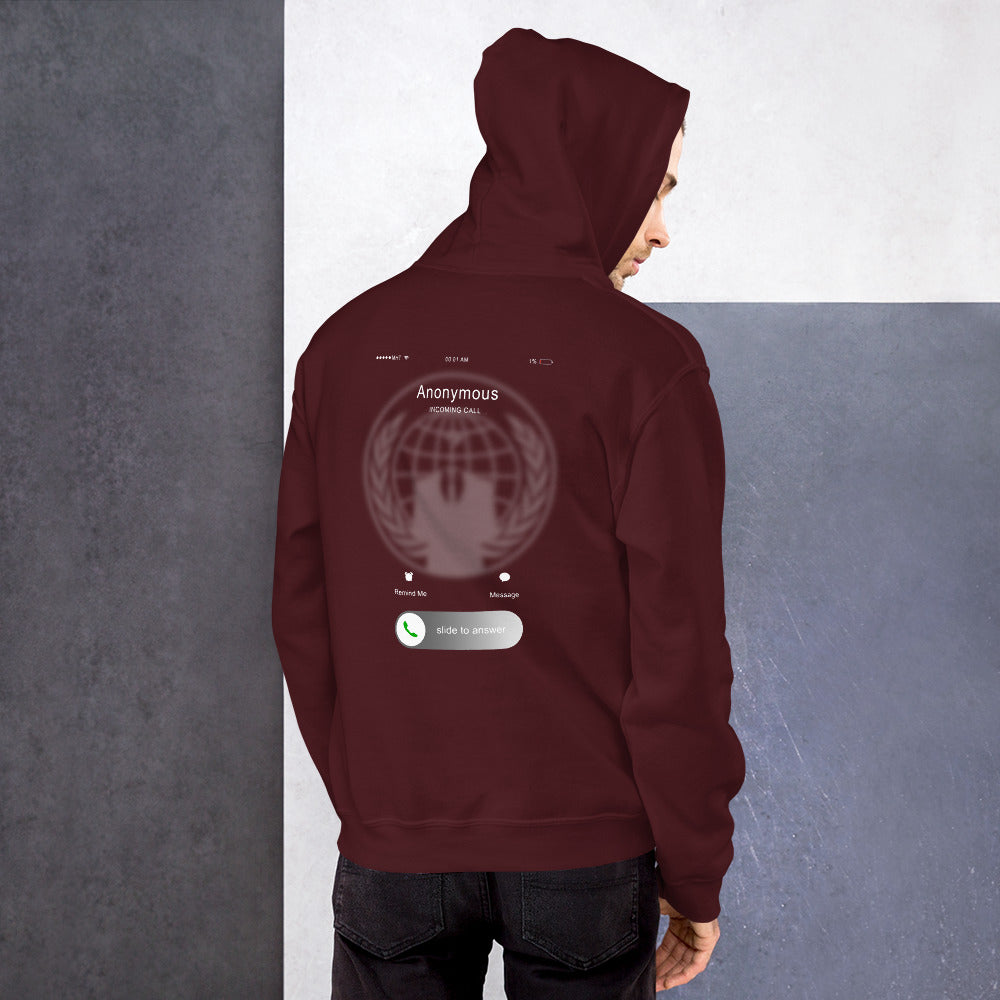 Anonymous incoming call - Unisex Hoodie by DarkByteGear