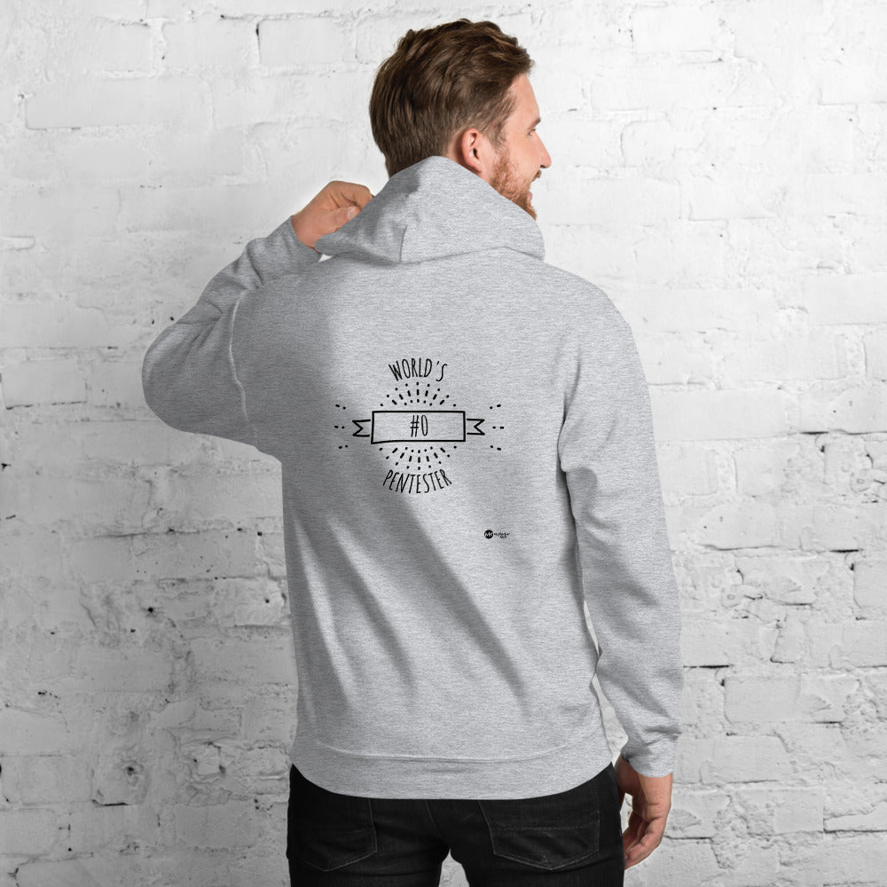 World's #0 Pentester- Unisex Hoodie (black tex) by DarkByteGear