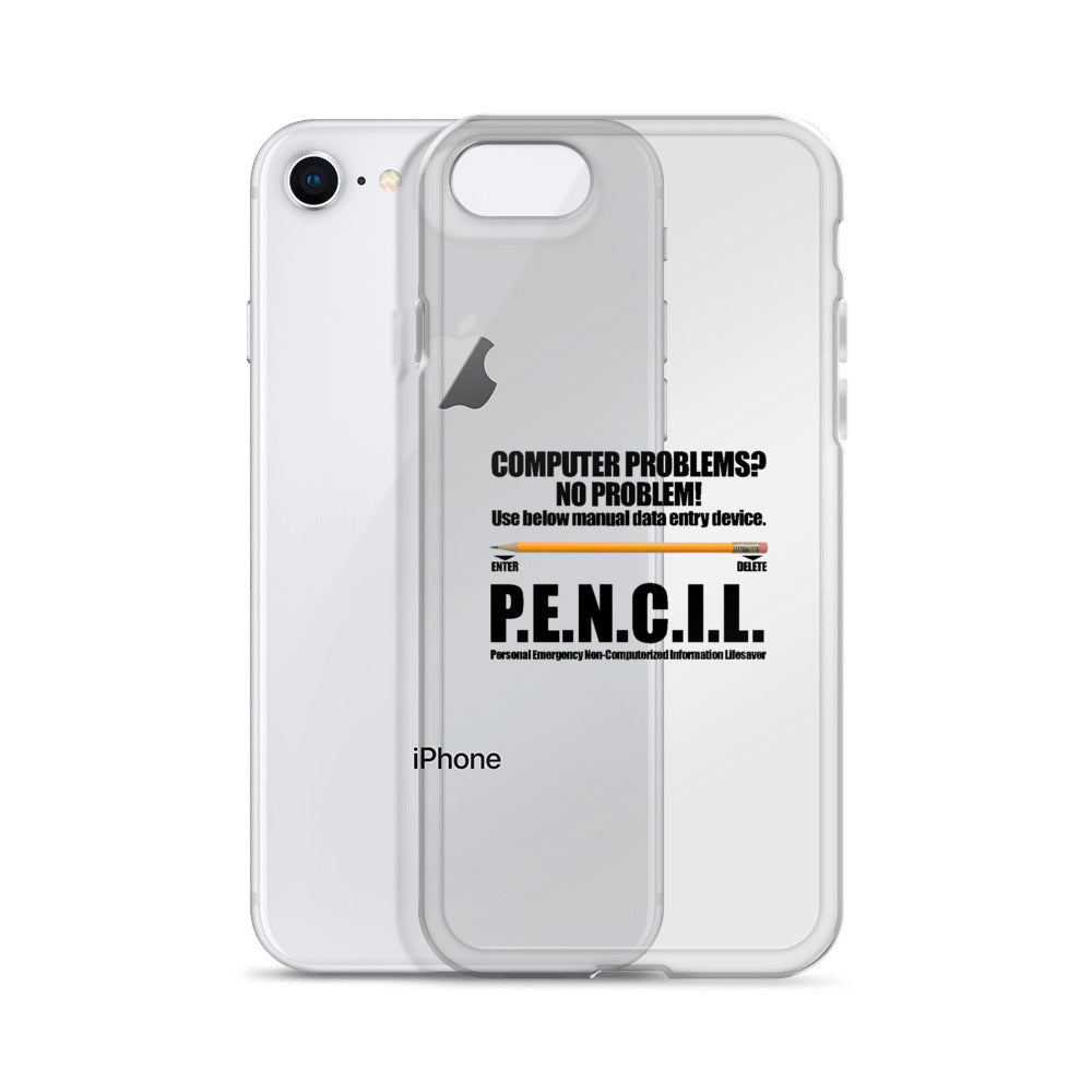 P.E.N.C.I.L. - iPhone Case (black text) by DarkByteGear