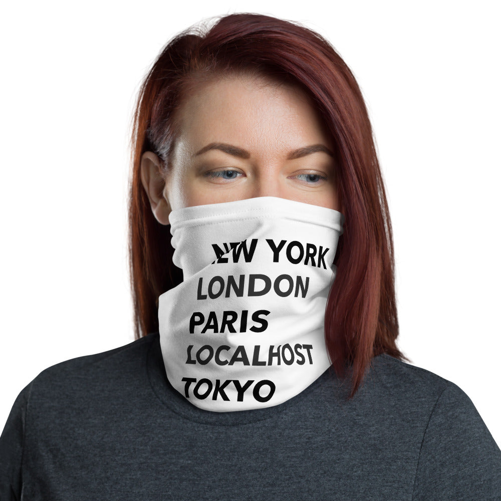 Localhost - Neck Gaiter (black text) by DarkByteGear