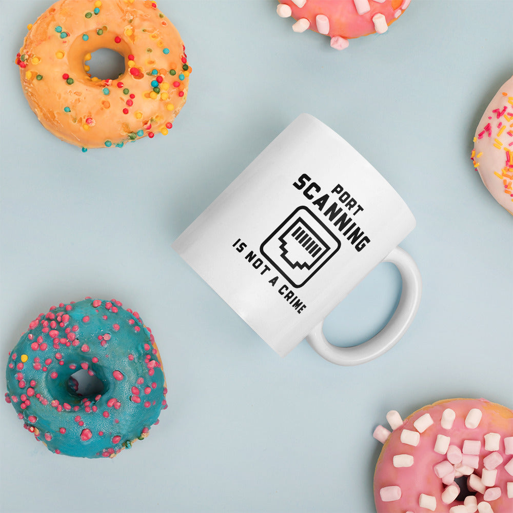 Port scanning is not a crime - Mug by DarkByteGear