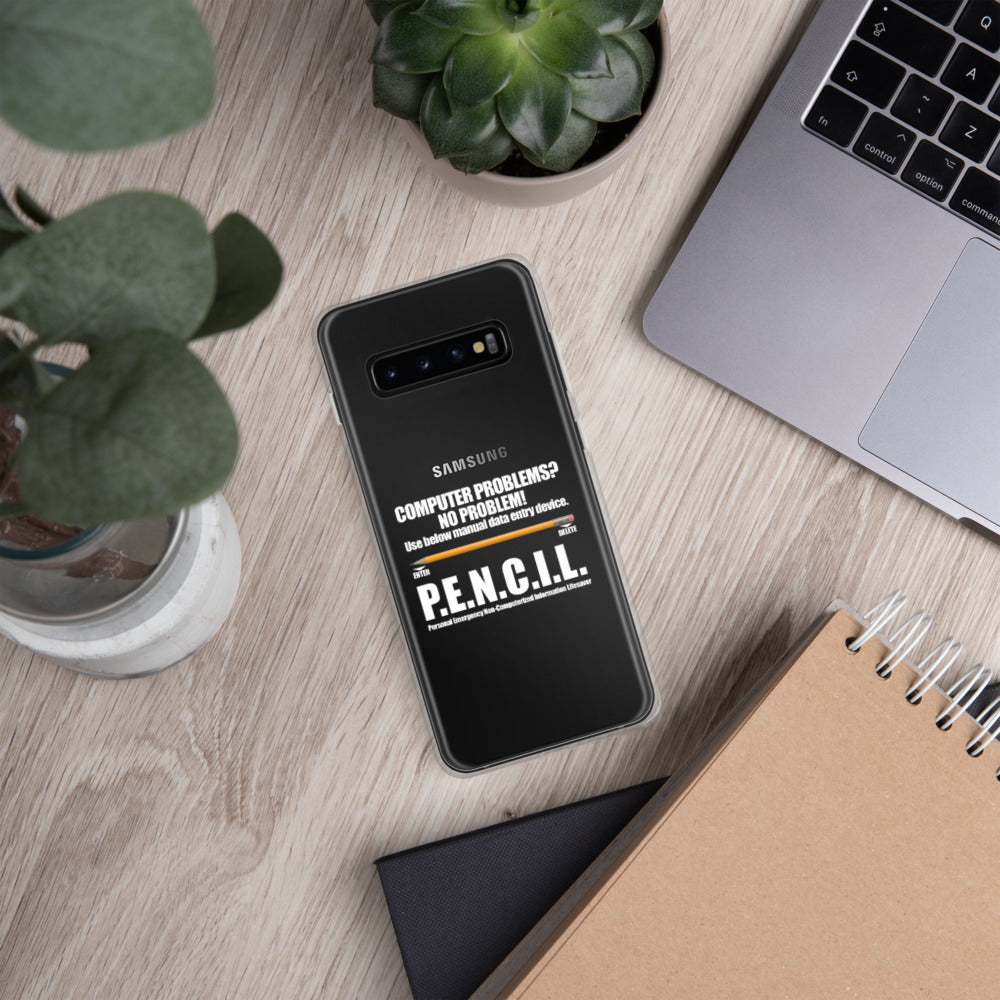 P.E.N.C.I.L. - Samsung Case (white text) by DarkByteGear