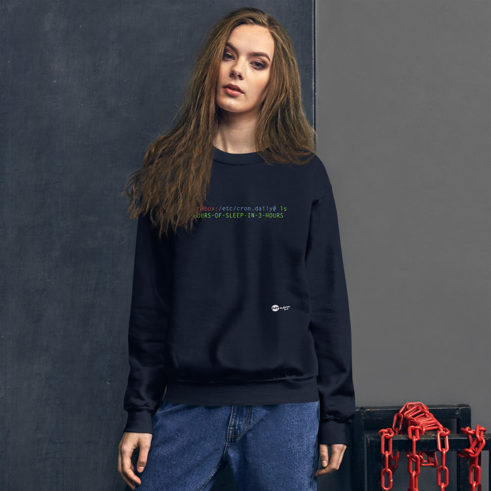 8 hours of sleep in 3 hours - Unisex Sweatshirt by DarkByteGear