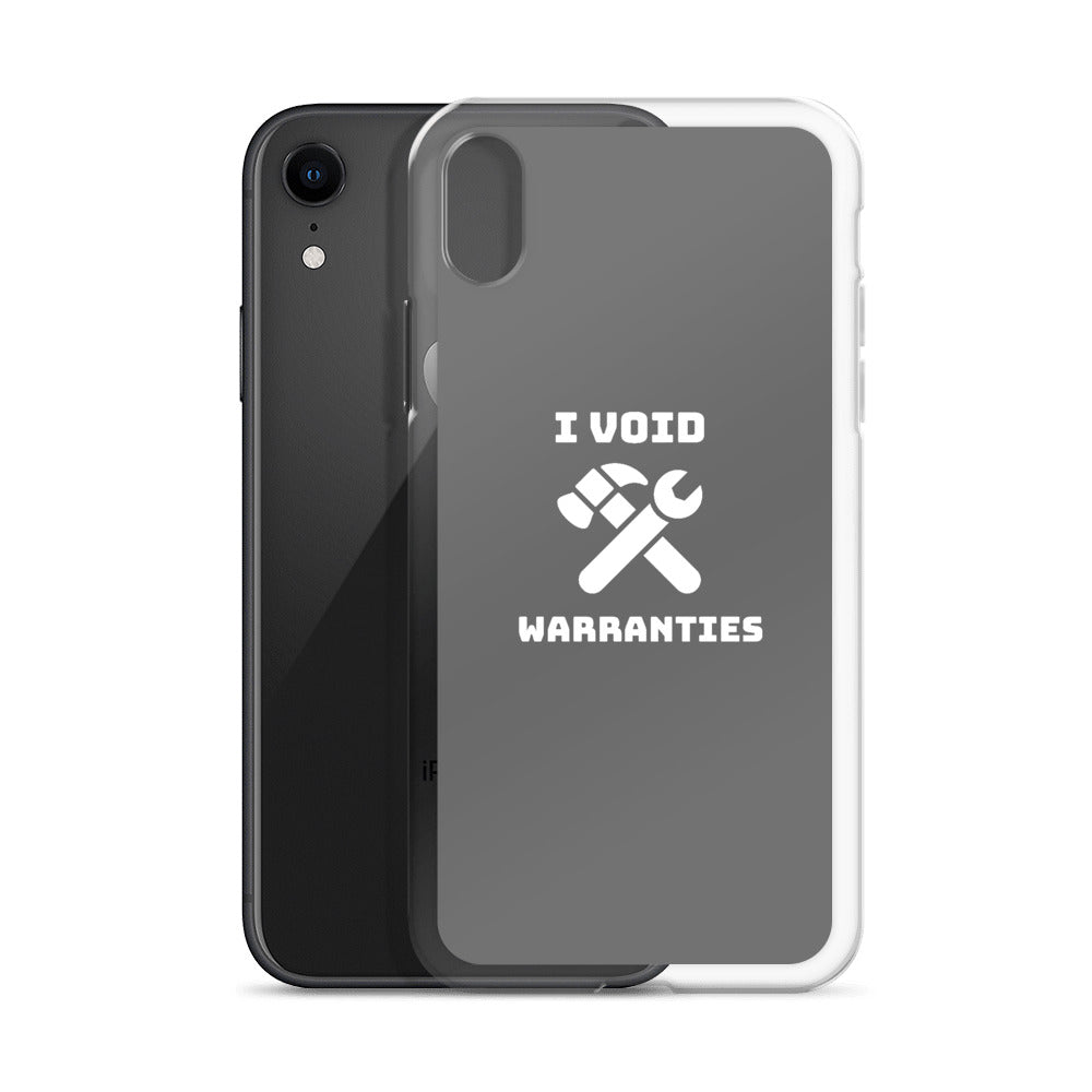 I void warranties - iPhone Case (grey) by DarkByteGear