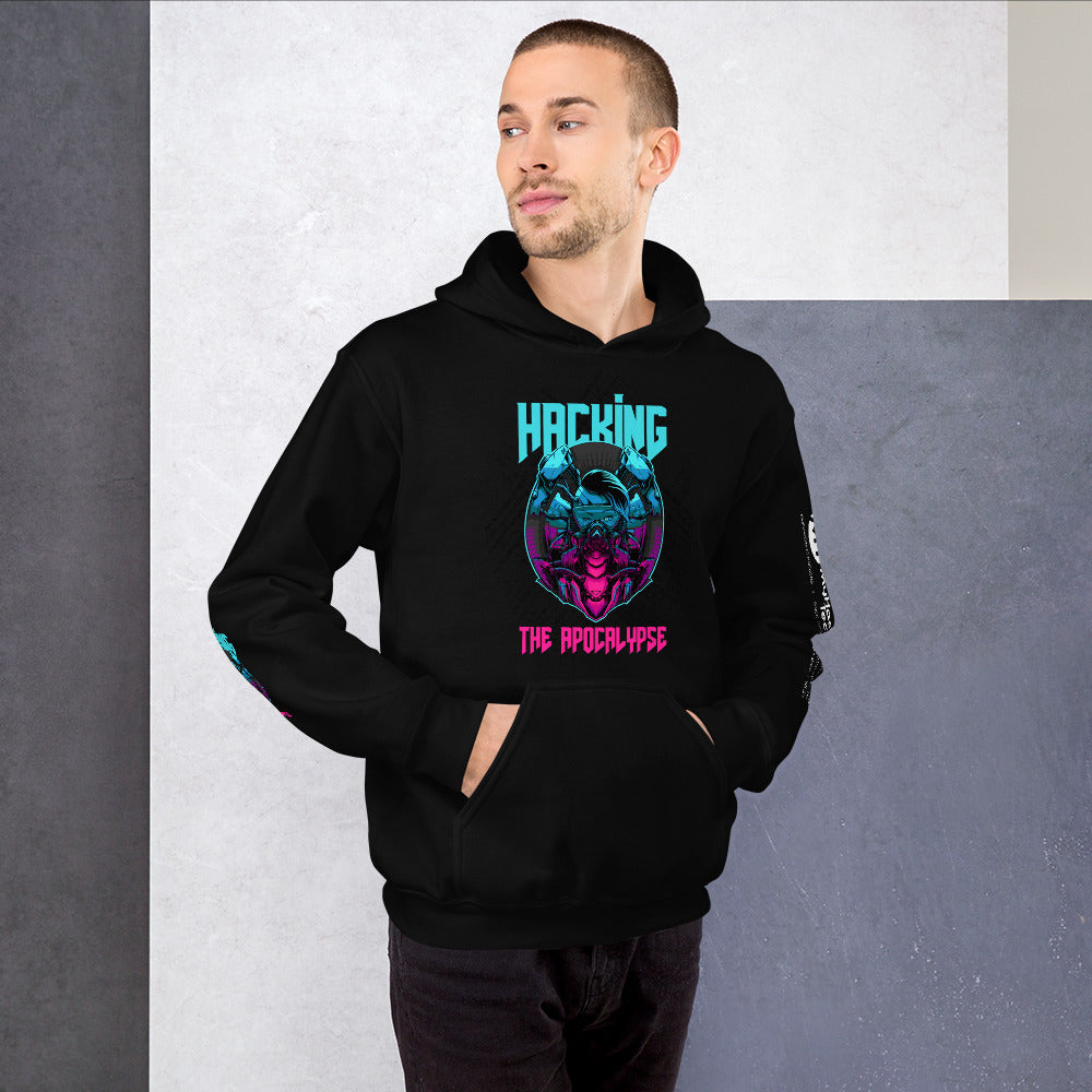 Hacking the apocalypse v1 - Unisex Hoodie (with all sides design) by DarkByteGear
