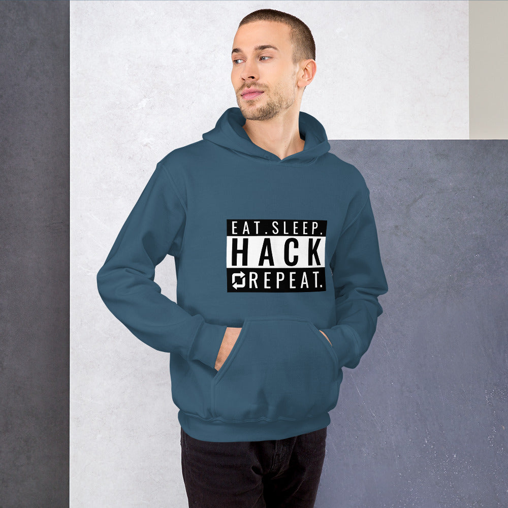 Eat Sleep Hack Repeat - Unisex Hoodie by DarkByteGear