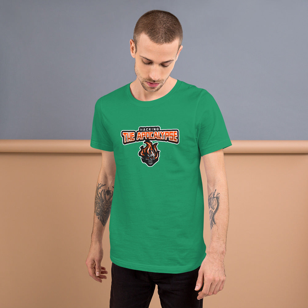 Hacking the Apocalypse v.1 - Short-Sleeve Unisex T-Shirt by DarkByteGear