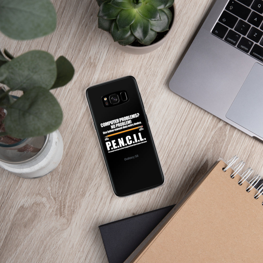 P.E.N.C.I.L. - Samsung Case (white text) by DarkByteGear