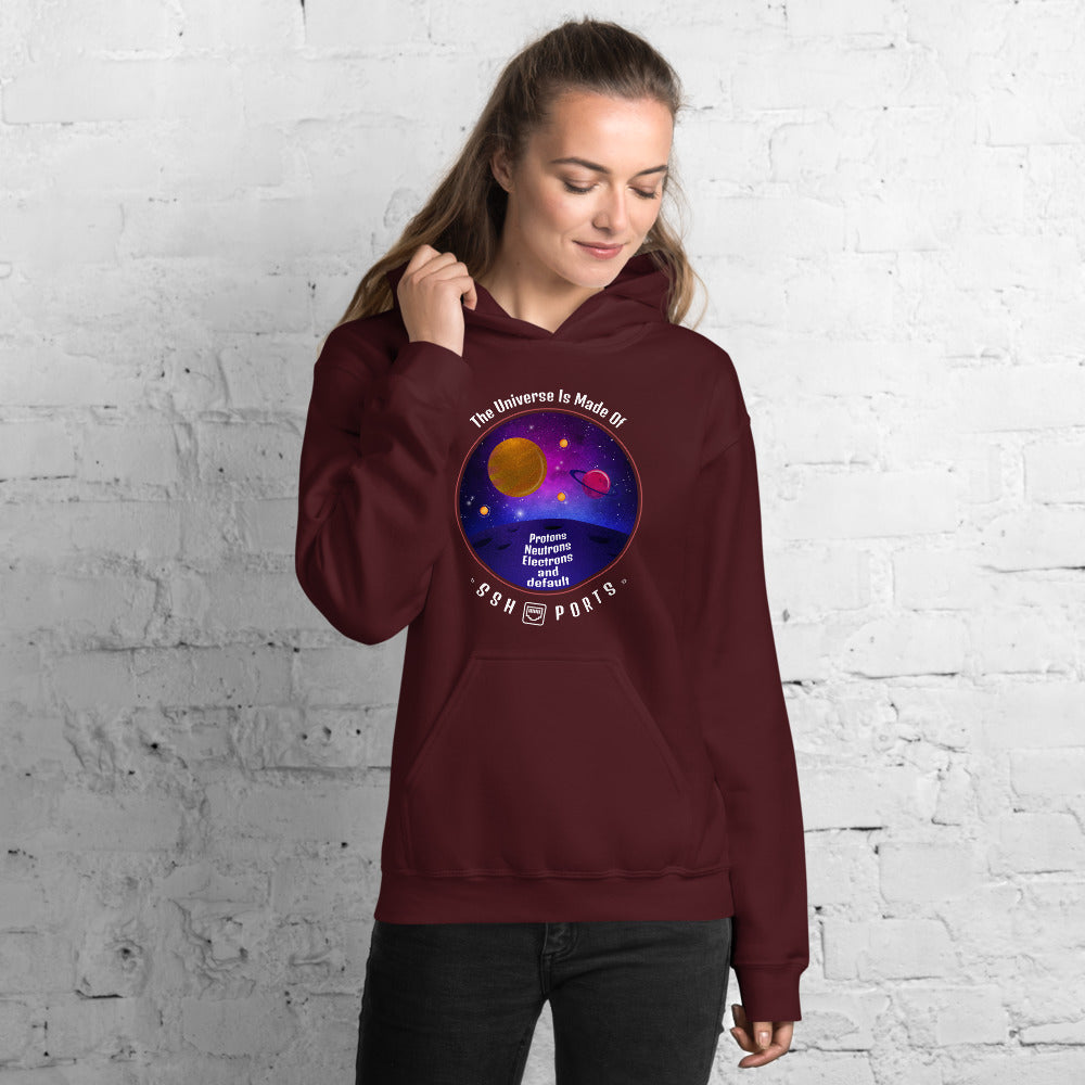 The Universe Is Made Of Default SSH Ports - Unisex Hoodie by DarkByteGear