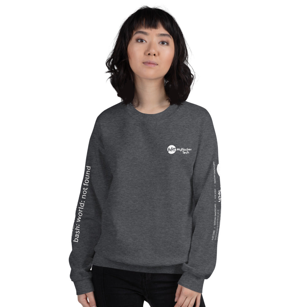Linux Tweaks - world not found - Unisex Sweatshirt ( with all sides designs) by DarkByteGear