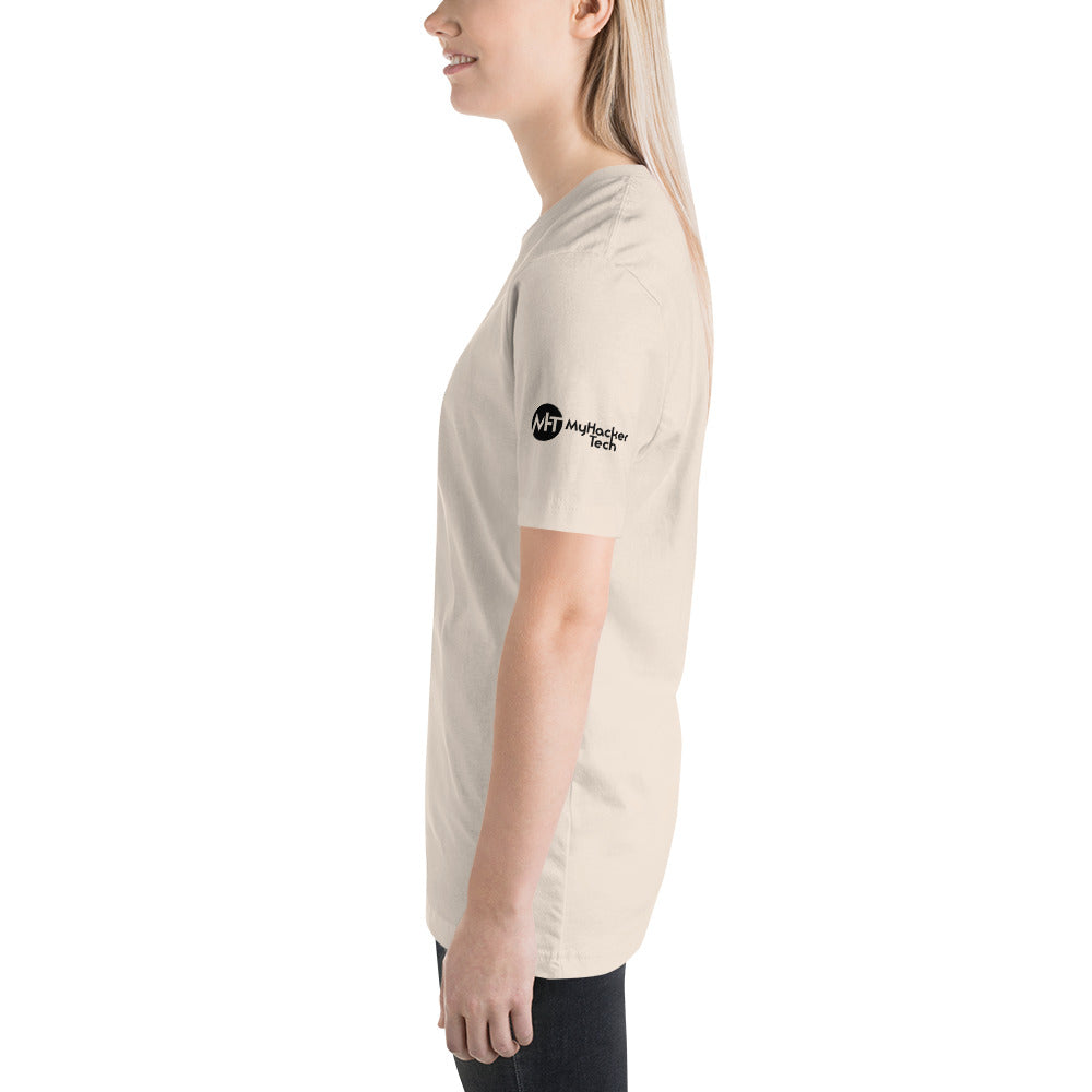 Culture of code in ASCII characters - Short-Sleeve Unisex T-Shirt (black text) by DarkByteGear