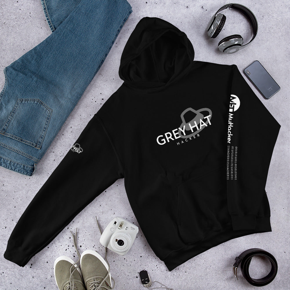 Grey Hat Hacker - Unisex Hoodie by DarkByteGear