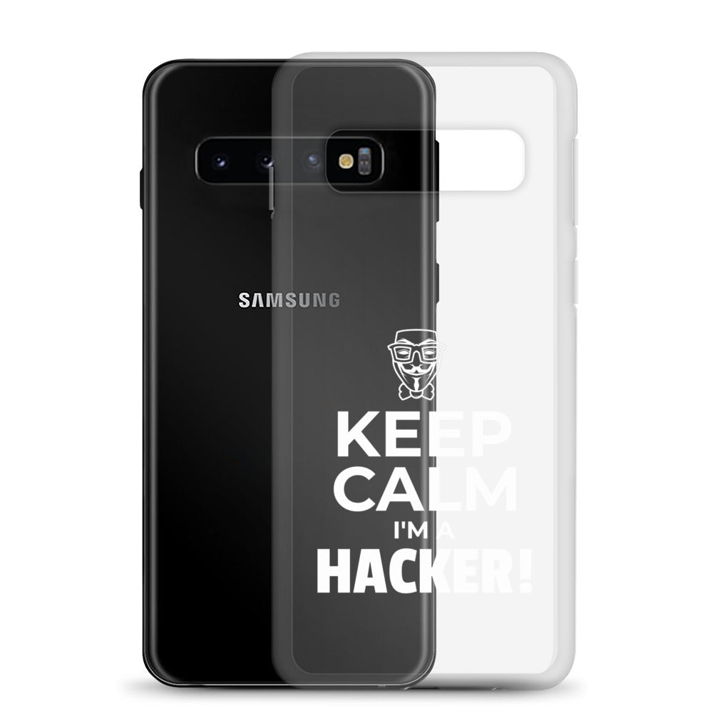 Keep Calm I'm a hacker! - Samsung Case (white text) by DarkByteGear