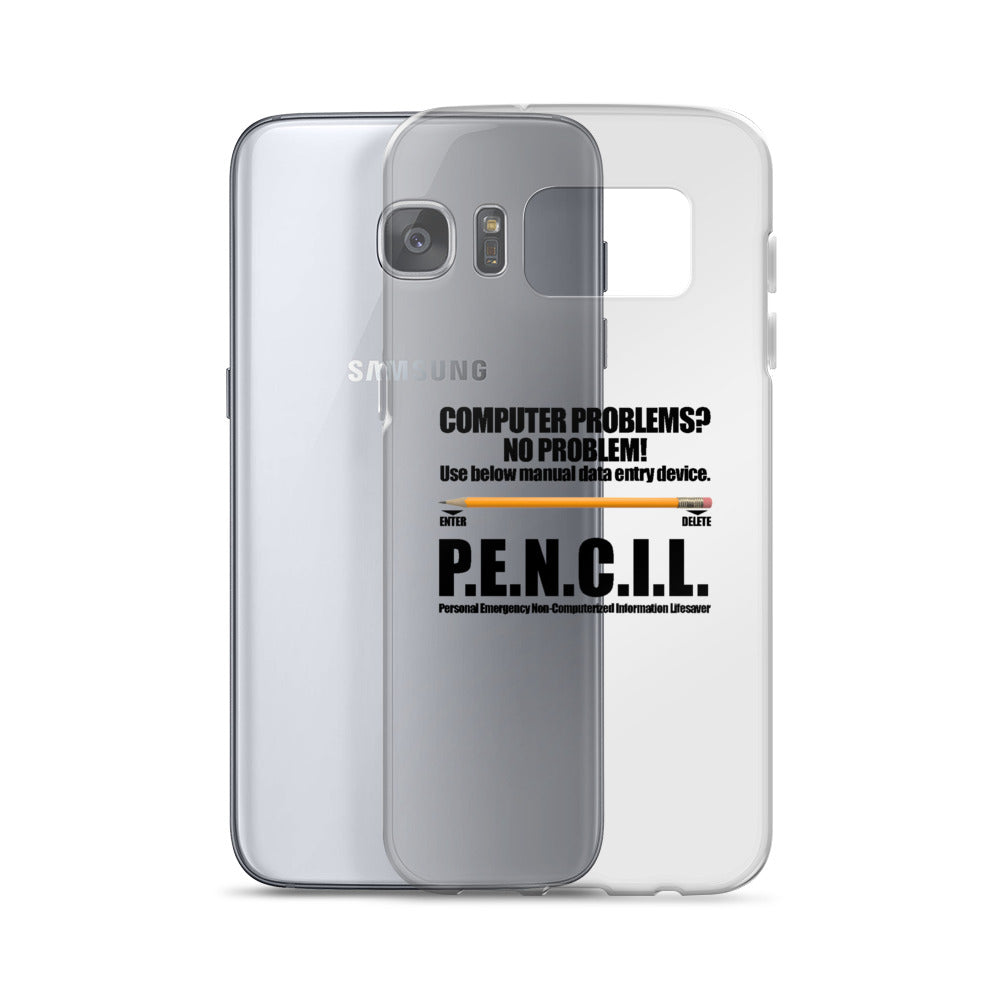 P.E.N.C.I.L. - Samsung Case (black text) by DarkByteGear