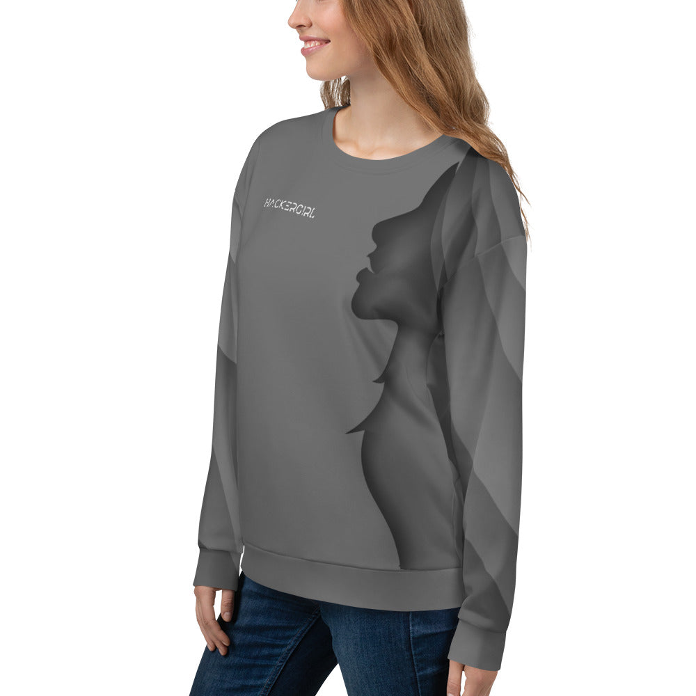Hackergirl v1.2 - Unisex Sweatshirt by DarkByteGear