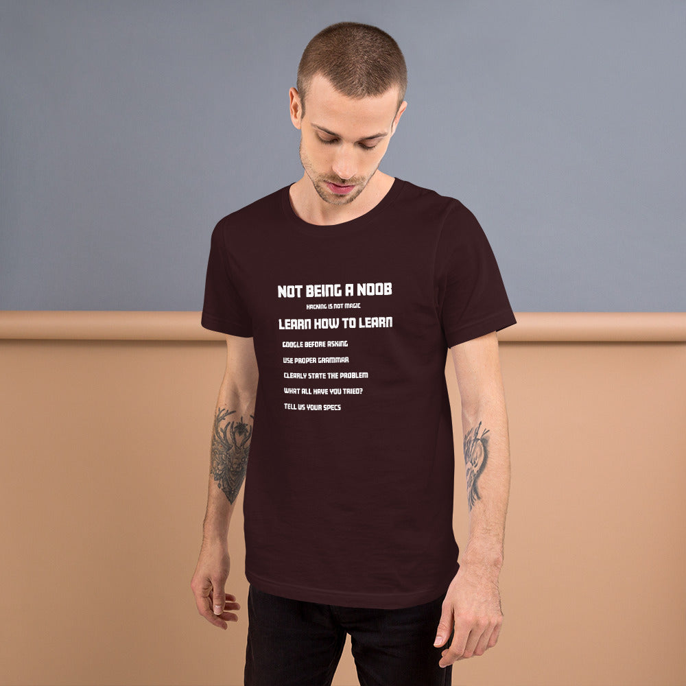 Not Being A Noob - Short-Sleeve Unisex T-Shirt by DarkByteGear
