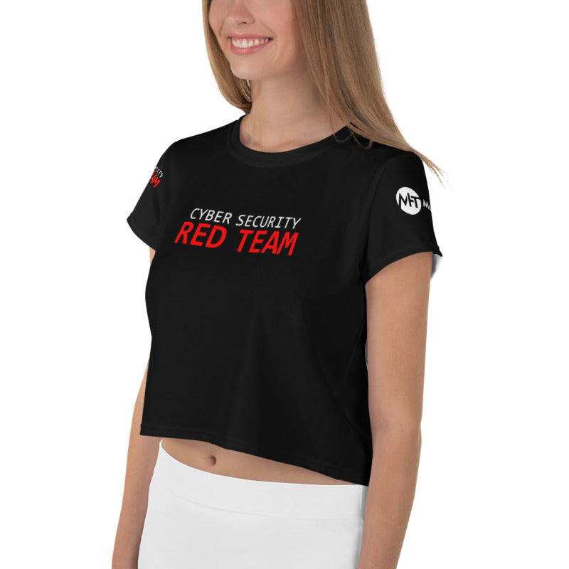 Cyber Security Red Team - All-Over Print Crop Tee by DarkByteGear