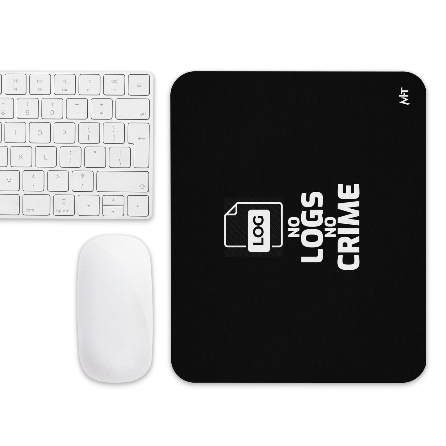 No Logs No Crime - Mouse pad by DarkByteGear