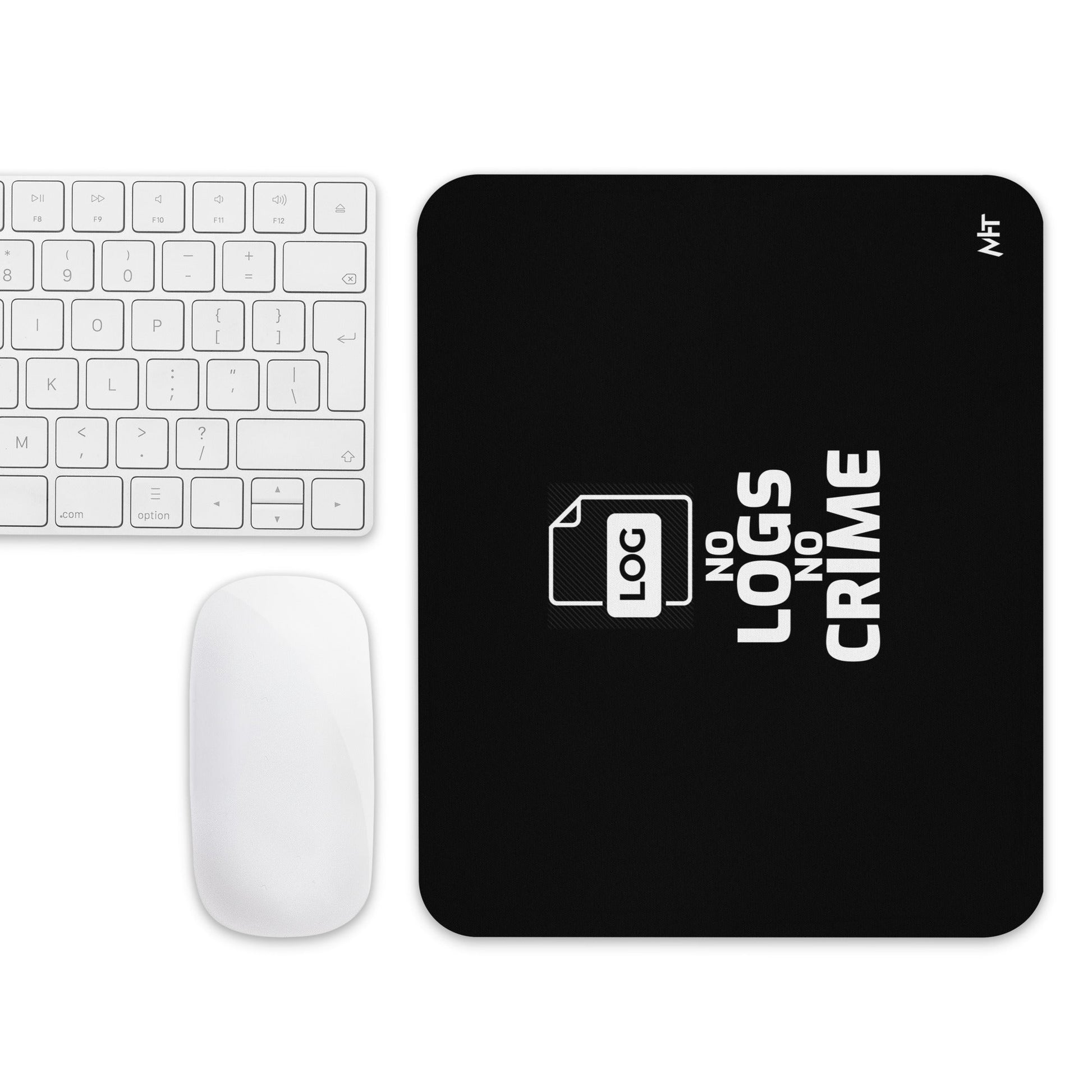 No Logs No Crime - Mouse pad by DarkByteGear