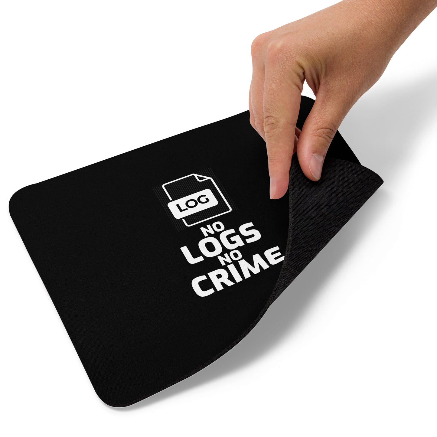 No Logs No Crime - Mouse pad by DarkByteGear