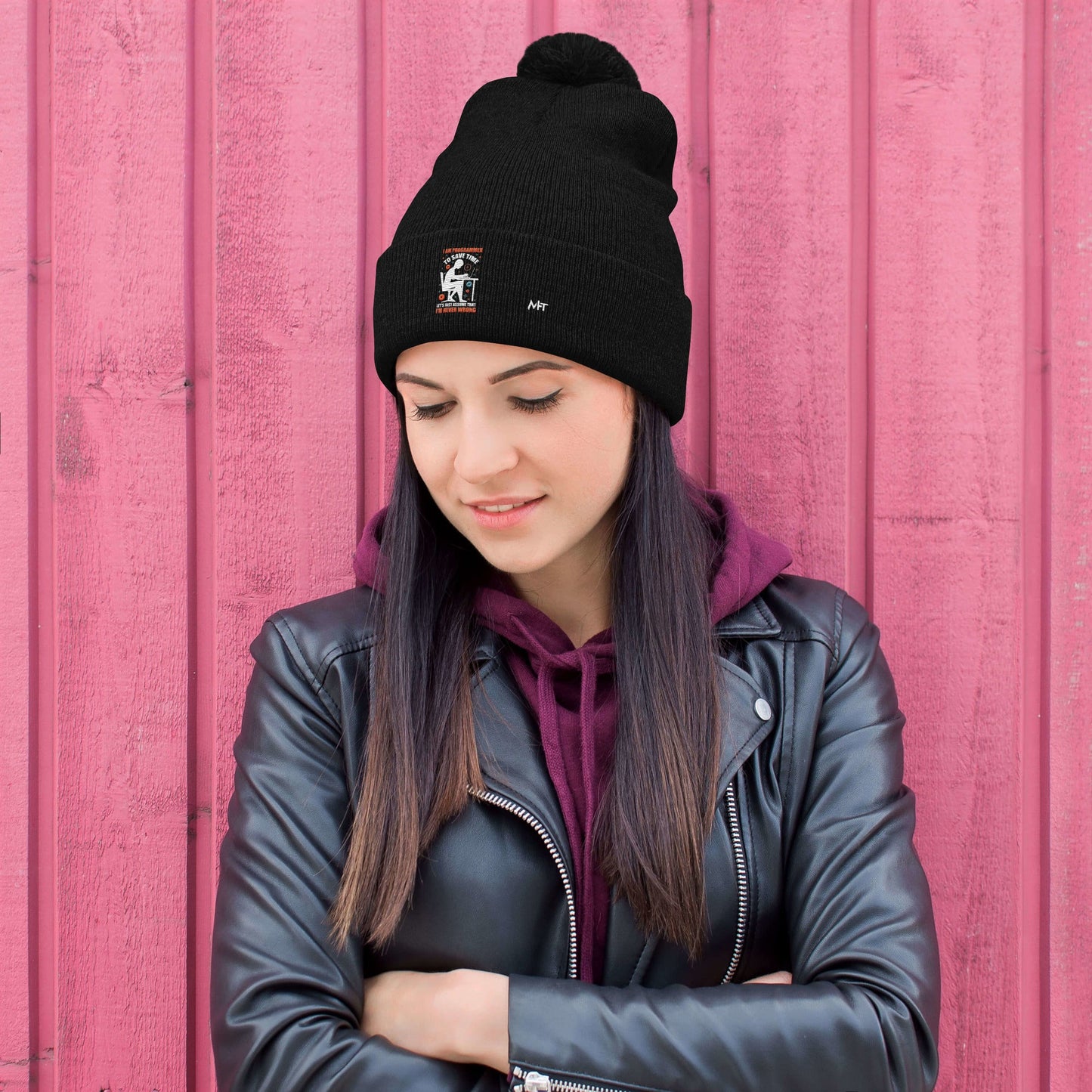 I am Programmer, to Save time, let's just Assume; I am never Wrong - Pom-Pom Beanie by DarkByteGear