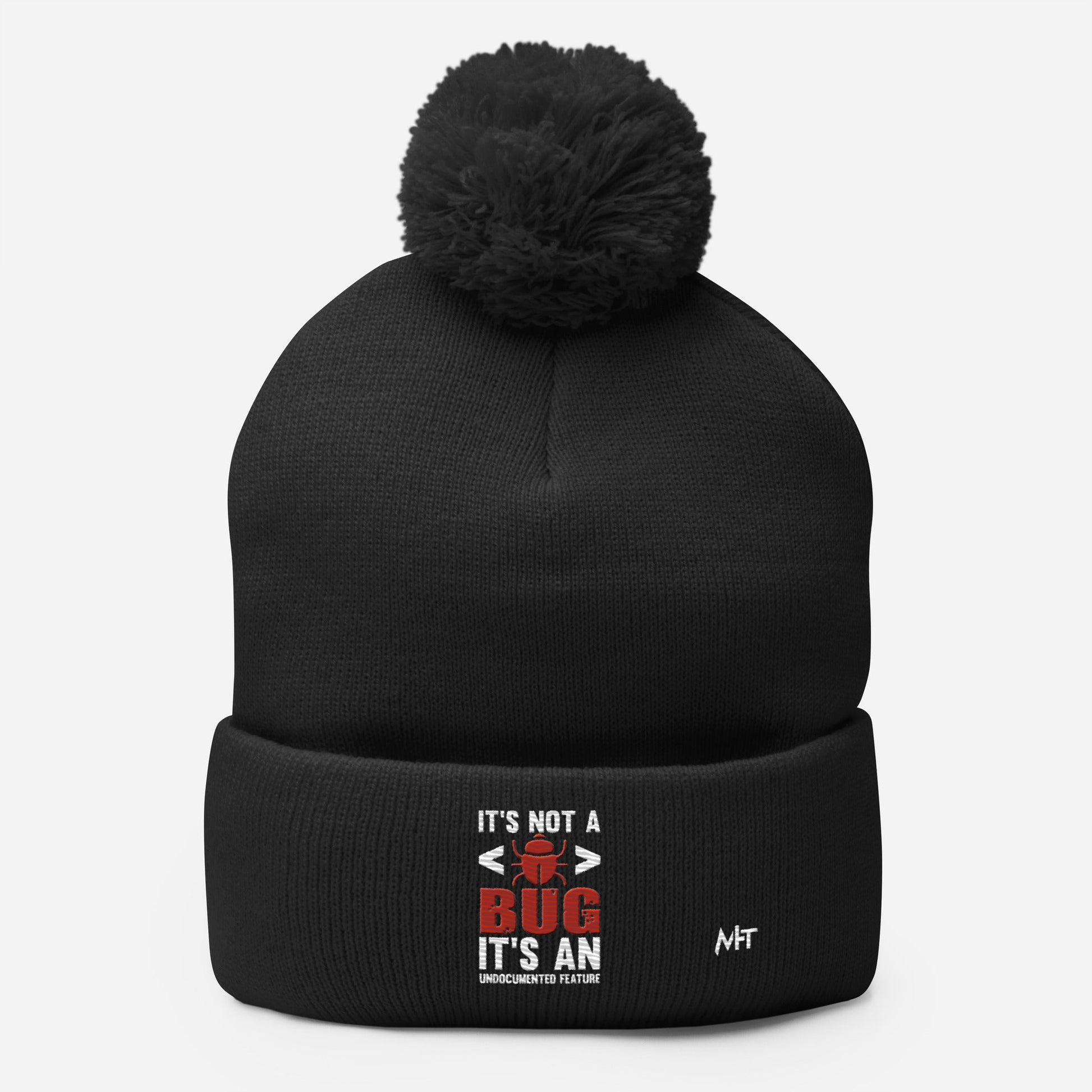 It's not a Bug; it's an Undocumented Feature - Pom-Pom Beanie by DarkByteGear
